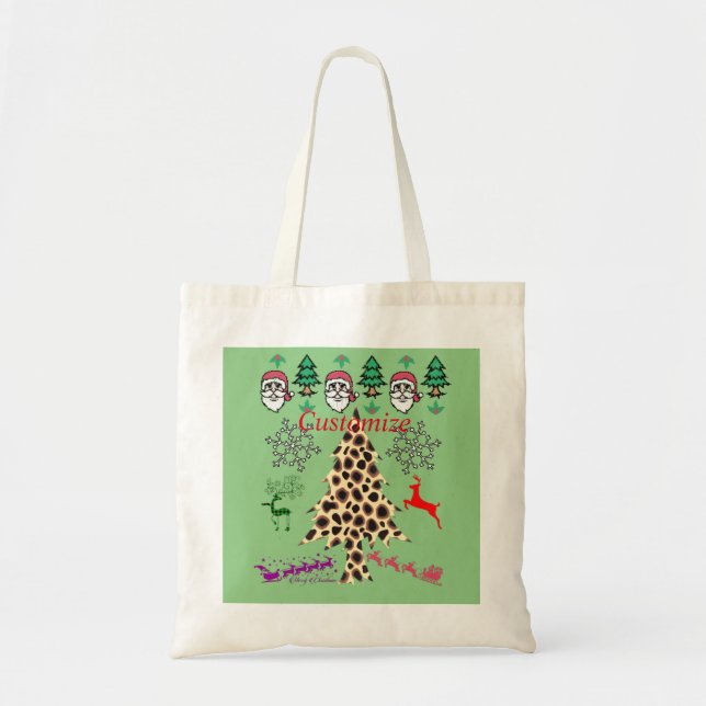 Leopard Weihnachtsbäume mit Santas Thunder_Cove Tragetasche (Vorne)