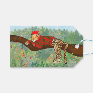 Leopard Weihnachtsgeschenk-Tags Geschenkanhänger