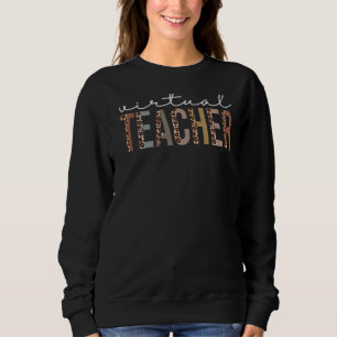 Leopard-Wertschätzung für Frauen für virtuelle Leh Sweatshirt