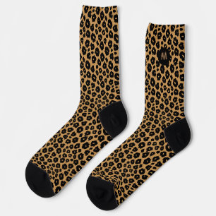 Leopard Wild ANIMAL DRUCK + Monogramm Socken