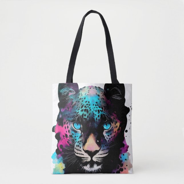 Leopard Wild Nature Animal Color Art Malerei (Vorderseite)