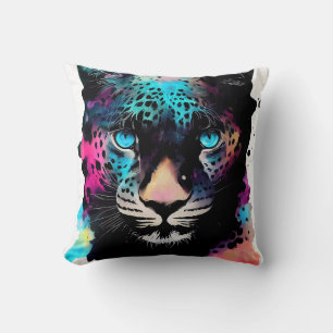 Leopard Wild Nature Animal Color Art Malerei Kissen