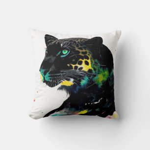 Leopard Wild Nature Animal Color Art Malerei Kissen