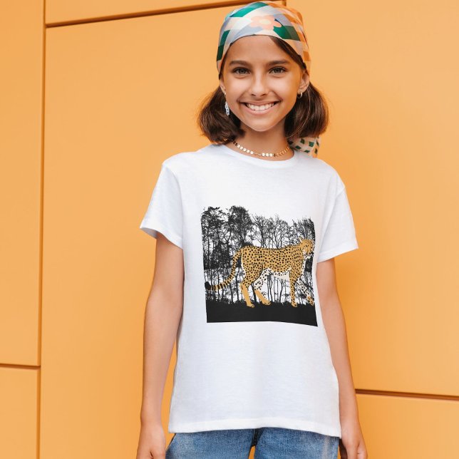 Leopard Wilde Animal Women Weiß T-Shirt (Von Creator hochgeladen)