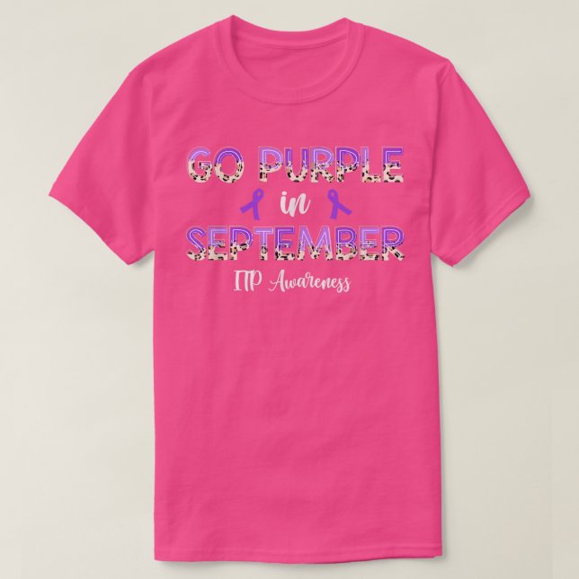 Leopard wird im September für das ITP-Bewusstsein  T-Shirt (Design vorne)