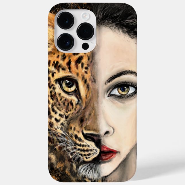 Leopard Woman iPhone Case (Rückseite)