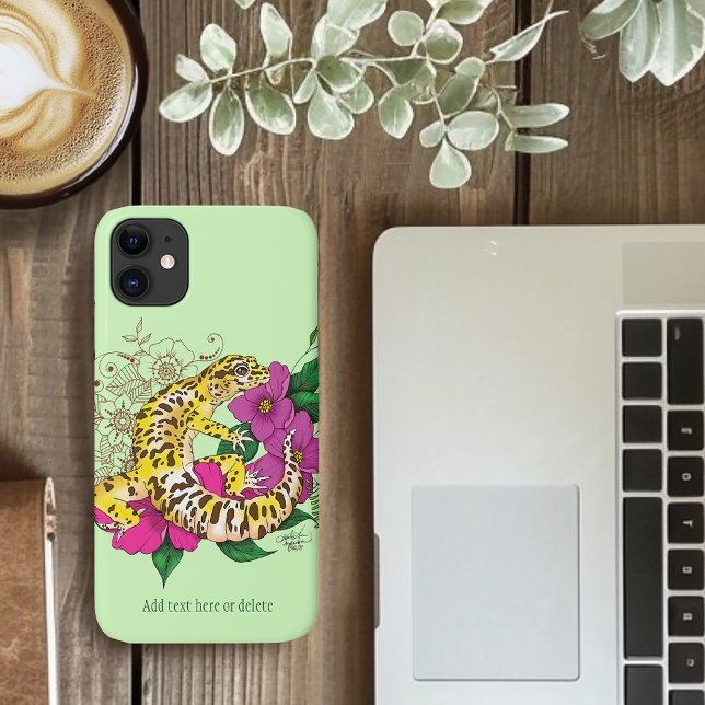 Leopard Yellow Gecko Green Case-Mate iPhone Hülle (Von Creator hochgeladen)