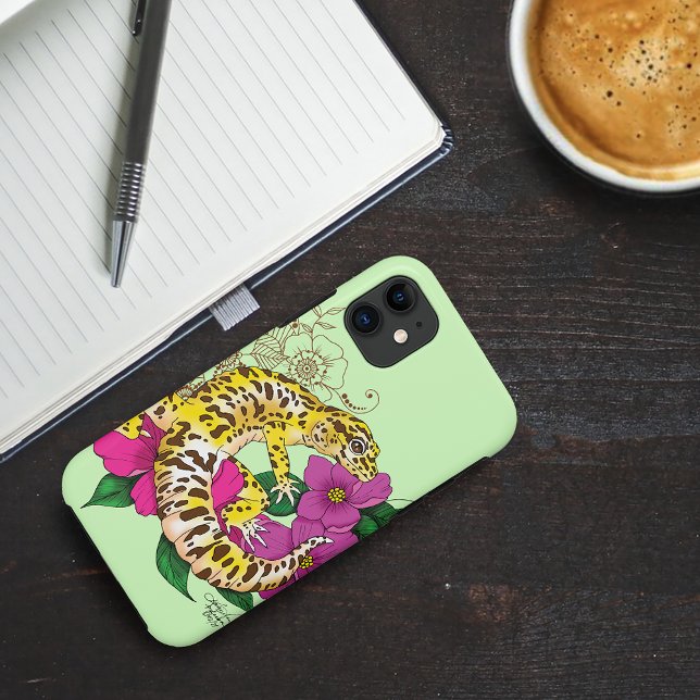 Leopard Yellow Gecko Green Case-Mate iPhone Hülle (Von Creator hochgeladen)