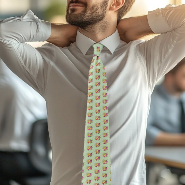 Leopard Yellow Gecko Green Krawatte (Von Creator hochgeladen)