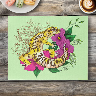 Leopard Yellow Gecko Green Puzzle