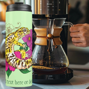 Leopard Yellow Gecko Green Thermosbecher