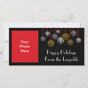 Leopard Zebra Feiertagskarte
