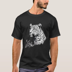 Leopard-Zeichnung Kunstwerk Natur Wildtiere Safari T-Shirt