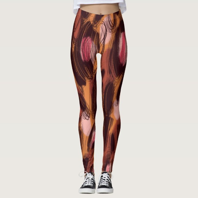 Leopard zeigt afrikanisches Tiermuster Leggings (Vorderseite)