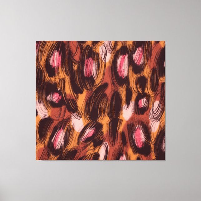 Leopard zeigt afrikanisches Tiermuster Leinwanddruck (Vorderseite)