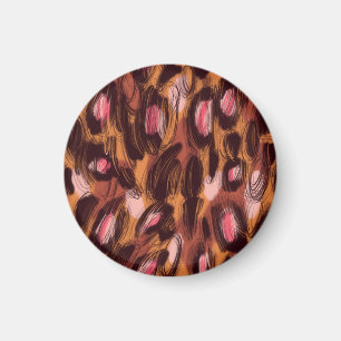 Leopard zeigt afrikanisches Tiermuster Magnet