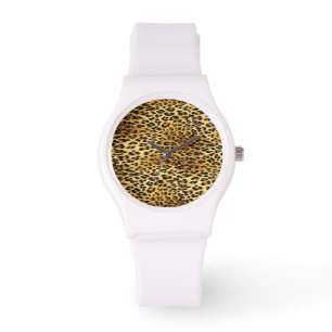 Leopard zeigt Camouflage-Mustermalerei Armbanduhr