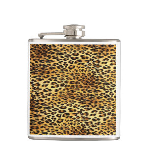 Leopard zeigt Camouflage-Mustermalerei Flachmann