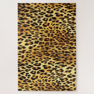 Leopard zeigt Camouflage-Mustermalerei Puzzle