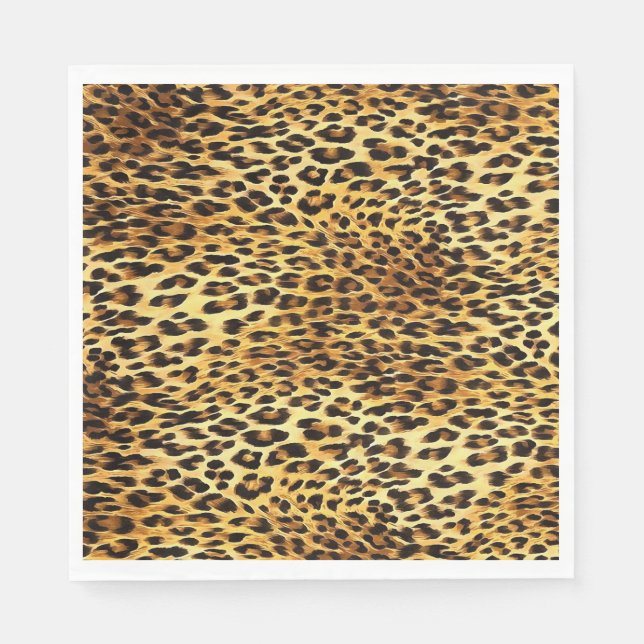 Leopard zeigt Camouflage-Mustermalerei Serviette (Vorderseite)