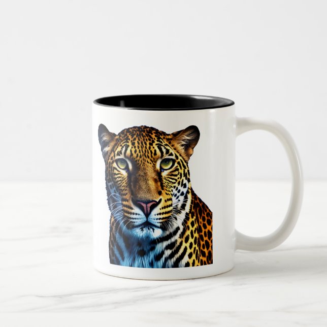 Leopard Zweifarbige Tasse (Rechts)