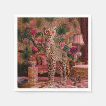 Leopard zwischen Farnen
