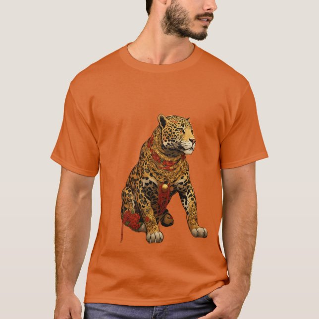 Leoparddruck auf Designer-T - Shirt (Vorderseite)