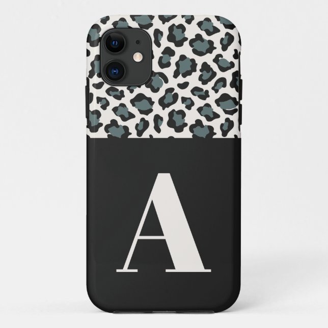 Leoparddruck Ersttypografie fett moderner Chic Case-Mate iPhone Hülle (Rückseite)