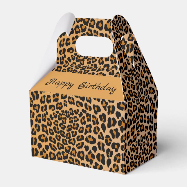 Leoparddruck Geschenkschachtel (Vorderseite)