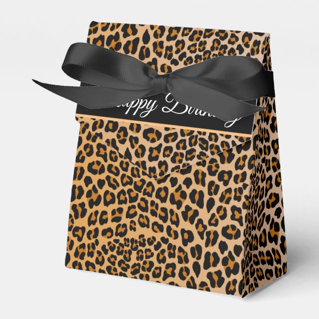Leoparddruck Geschenkschachtel (Vorderseite)