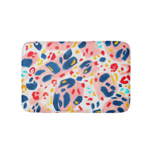 Leoparddruck: handbemalte Wasserfarbe. Badematte