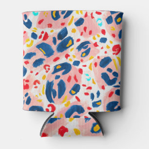 Leoparddruck: handbemalte Wasserfarbe. Dosenkühler