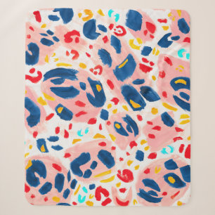 Leoparddruck: handbemalte Wasserfarbe. Sherpadecke