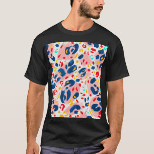 Leoparddruck: handbemalte Wasserfarbe. T-Shirt