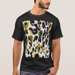 Leoparddruck: Hintergrund für Tiertexte T-Shirt