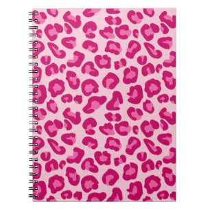 Leoparddruck in Pastellrosa, Hot Pink und Fuchsia Notizblock
