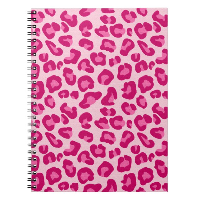 Leoparddruck in Pastellrosa, Hot Pink und Fuchsia Notizblock (Vorderseite)