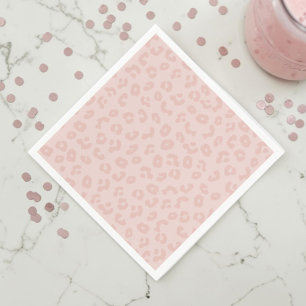 Leoparddruck in Rosa Serviette