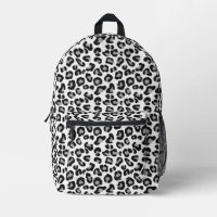 Leoparddruck in Schwarz und Weiß mit Grau