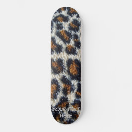 Leoparddruck-Mustervorlage des flippigen Spaßes Skateboard