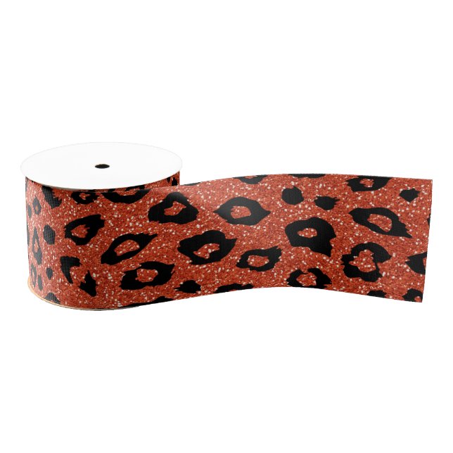 Leoparddruck Ripsband (Spule)