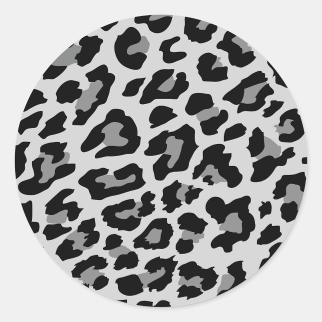 Leoparddruck Runder Aufkleber (Vorderseite)