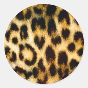 Leoparddruck Runder Aufkleber