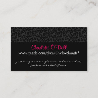 Leoparddruck; Website-Marketing Visitenkarte
