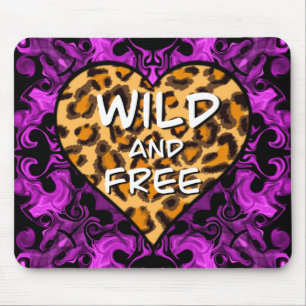Leoparddruck   Wild und freies Herz   LIEBE Mousepad