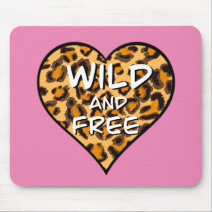 Leoparddruck   Wild und freies Herz   LIEBE Mousepad