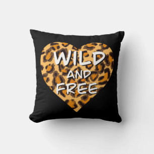 Leoparddruck   Wild und freies Herz   LIEBE T - SH Kissen