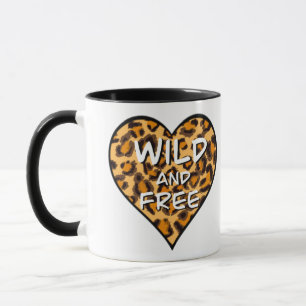 Leoparddruck   Wild und freies Herz   LIEBE T - SH Tasse