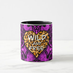 Leoparddruck   Wild und freies Herz   LIEBE Tasse