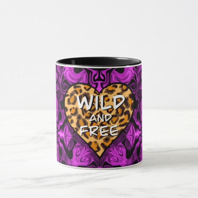 Leoparddruck | Wild und freies Herz | LIEBE Tasse (Zentrum)